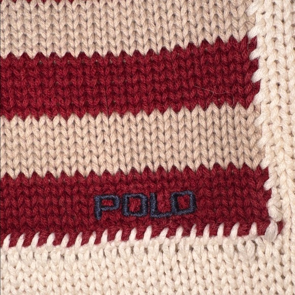 Polo Ralph Lauren American Flag Knit Sweater Cotton Preppy Vintage Style Large - Picture 4 of 9